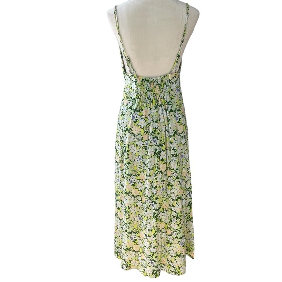 Urban Outfitters Green Floral Print Variable Straps Midi Dress Medium - Picture 6 of 10